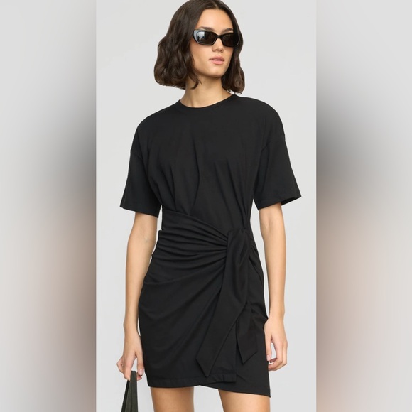 EUC 🖤 MODERN CITIZEN Fallon T-Shirt Wrap Dress | Black | Organic Cotton | 1X 🖤 - Picture 10 of 12